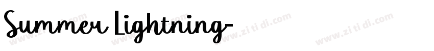 Summer Lightning字体转换